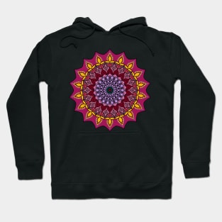 Pink Floral Mandala Design Hoodie